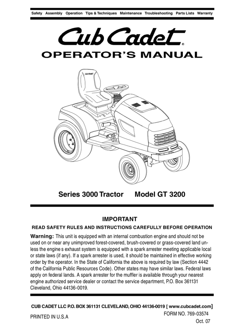Cub Cadet GT 3200 User manual