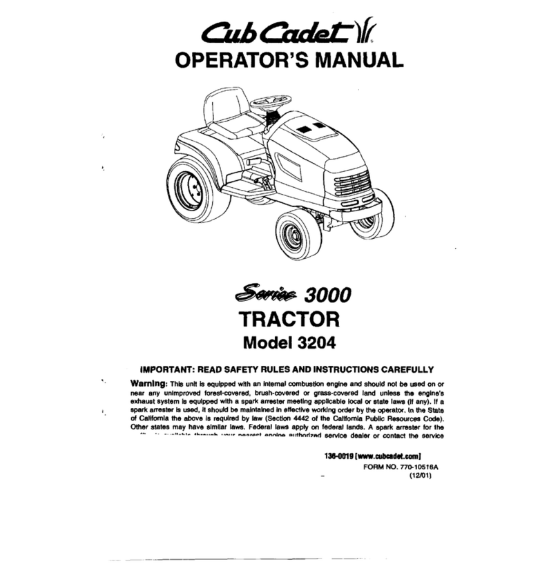 Cub Cadet GT 3204 User manual