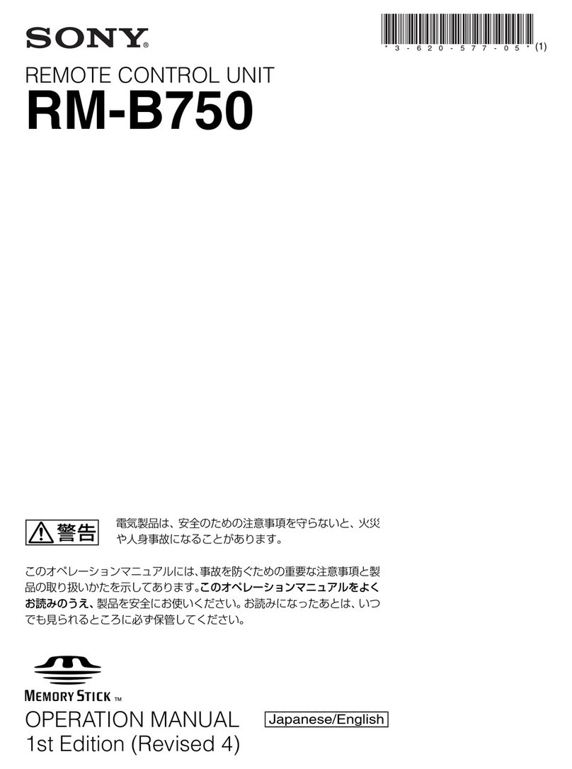 Sony RM-B750 User manual Sony RM-B750 User manual