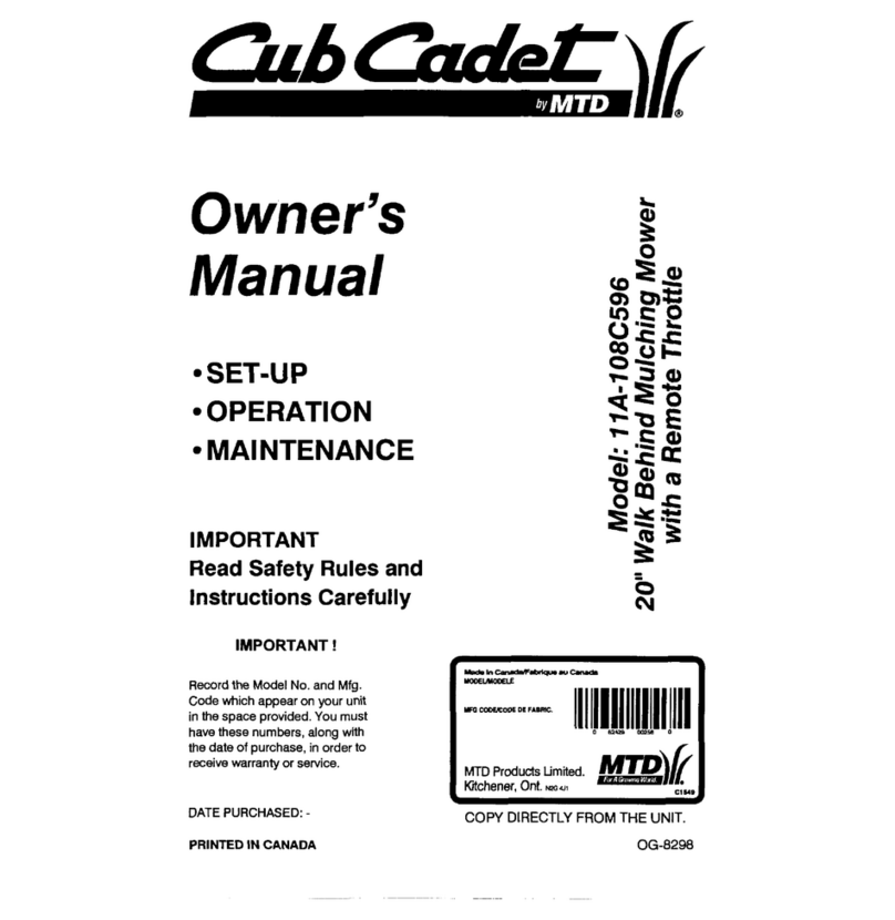 Cub Cadet 11A-108C596 User manual