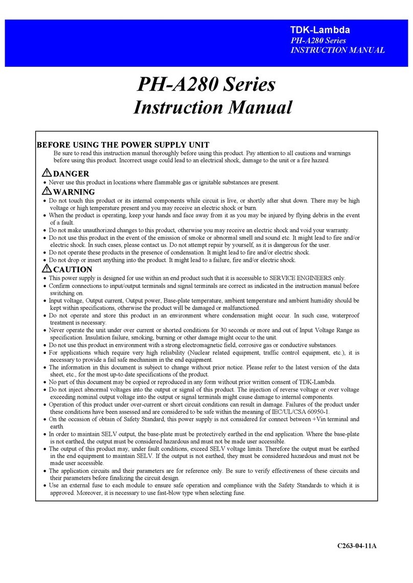 TDK-Lambda PH-A280 Series User manual