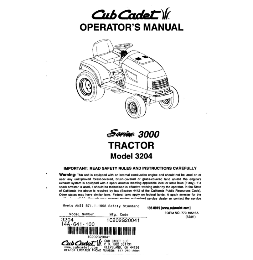 Cub Cadet GT 3204 User manual