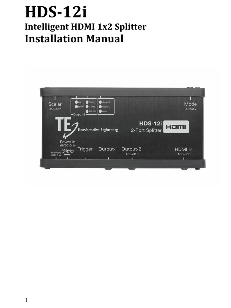 Transformative Engineering HDS-12i installation manual