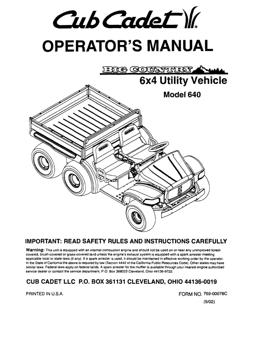 Cub Cadet Big Country 640 User manual