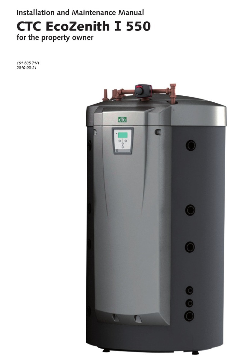 CTC Union EcoZenith I 550 Installation and maintenance manual