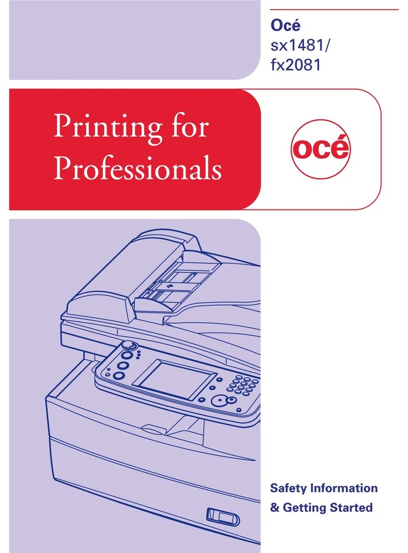Oce sx1481 User manual