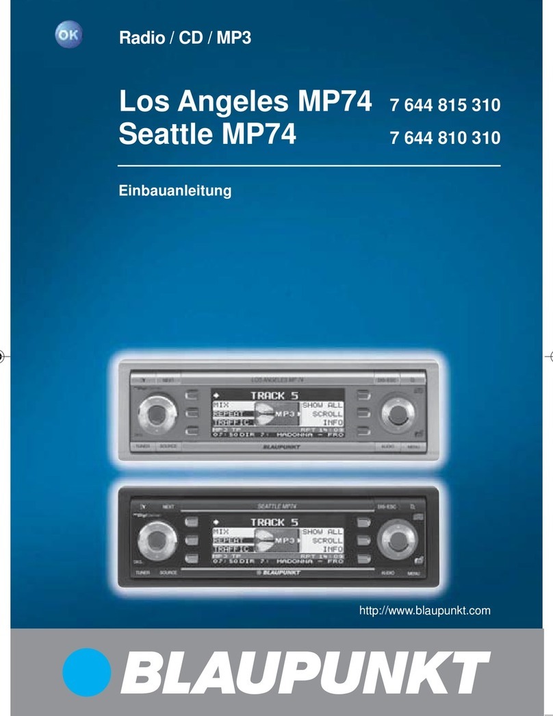 Blaupunkt Los Angeles MP74 installation instructions