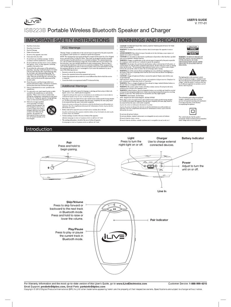 iLive ISB223B User manual