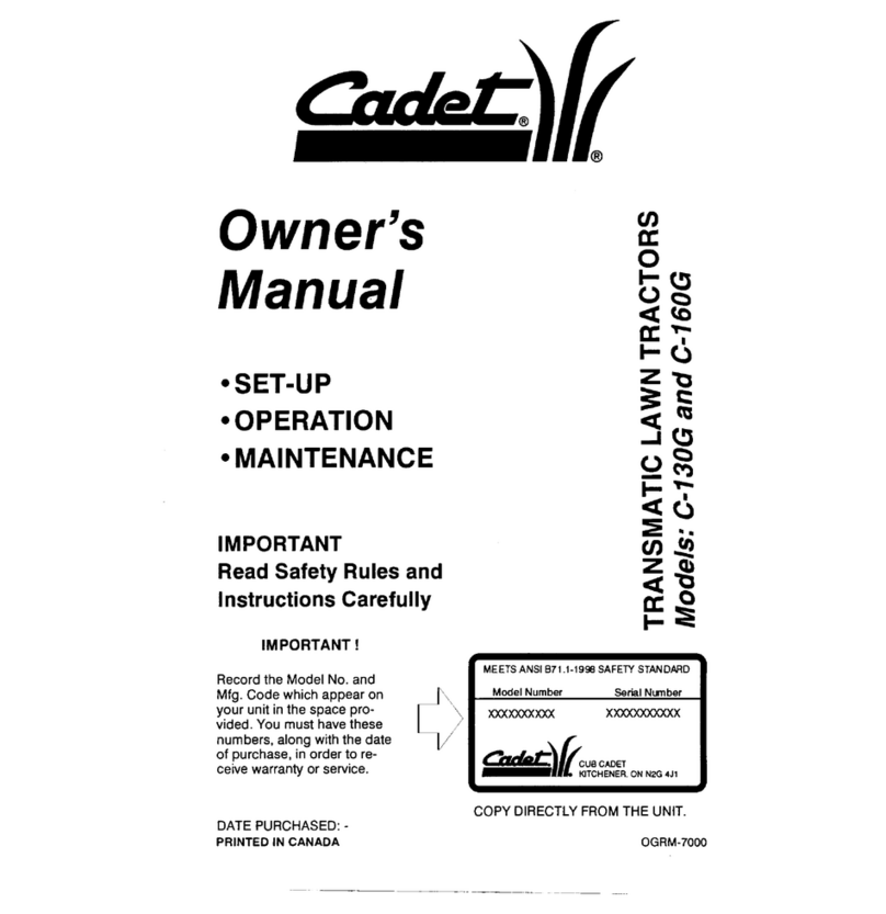 Cadet C-130G owner's manual