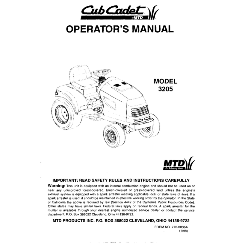 Cub Cadet 3205 User manual