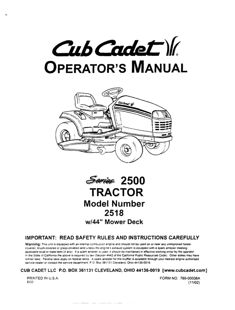 Cub Cadet 2518 User manual