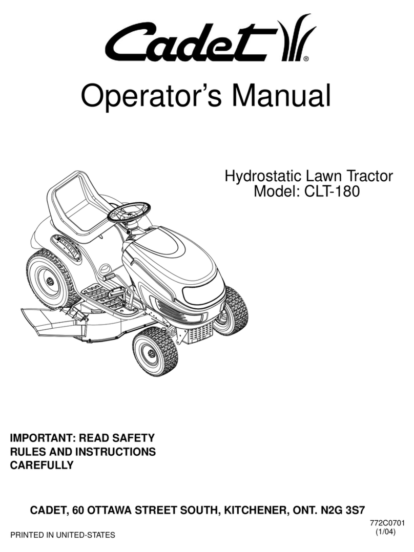 Cadet CLT-180 Operator's manual