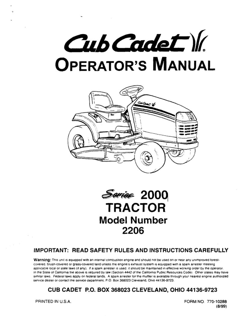 Cub Cadet 2206 Operator's manual