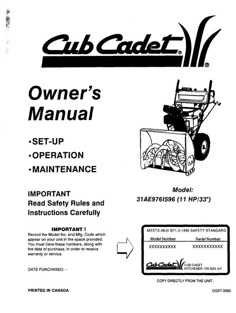 Cub Cadet 31AE976I596 User manual