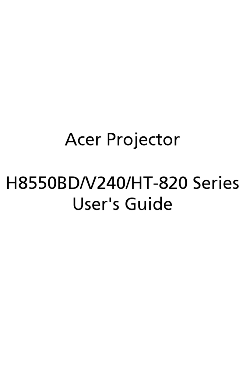 Acer H8550BD Series User manual Acer H8550BD Series User manual