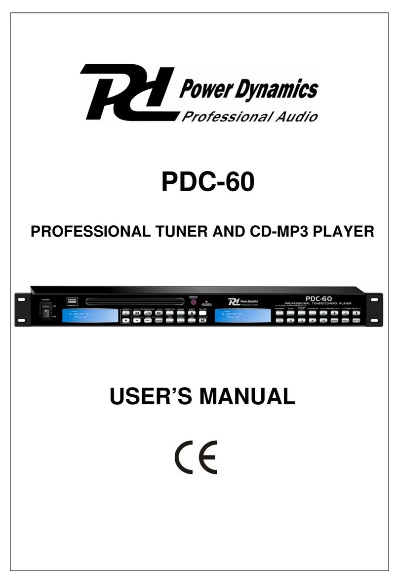 Power Dynamics PDC-60 user manual