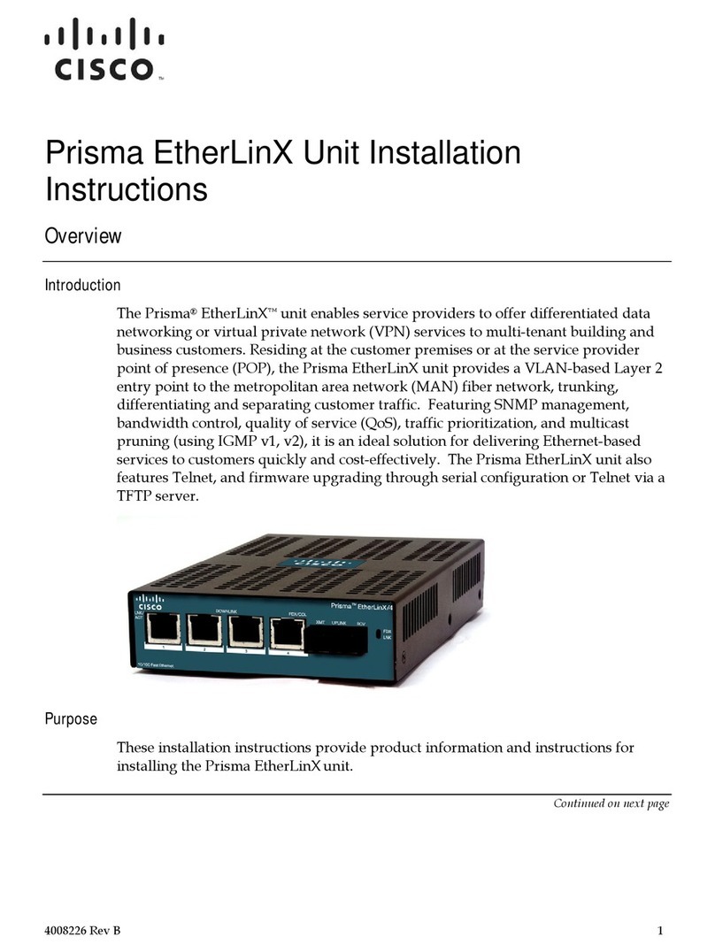 Cisco Prisma EtherLinX installation instructions