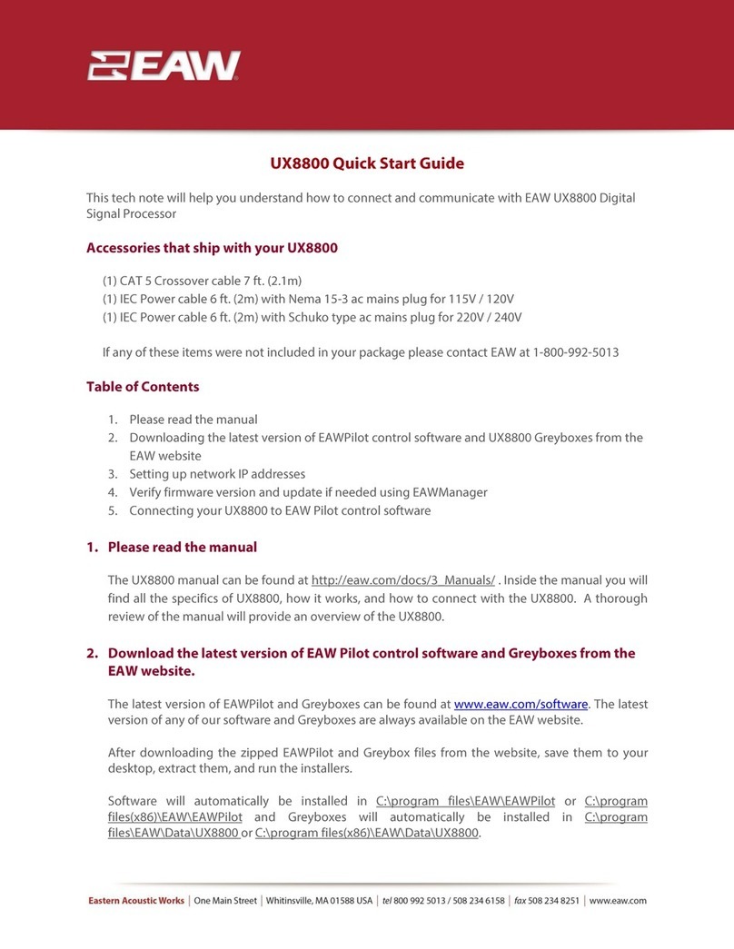 EAW UX8800 User manual
