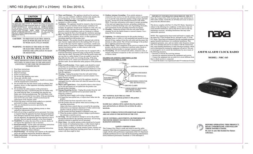 Naxa NRC-163 instruction manual