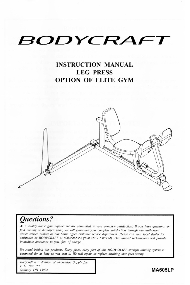 Body Craft ELITE User manual