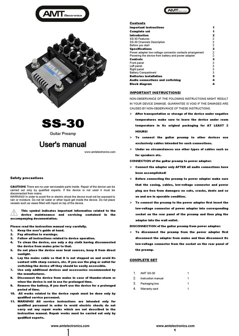 AMT SS-30 User manual