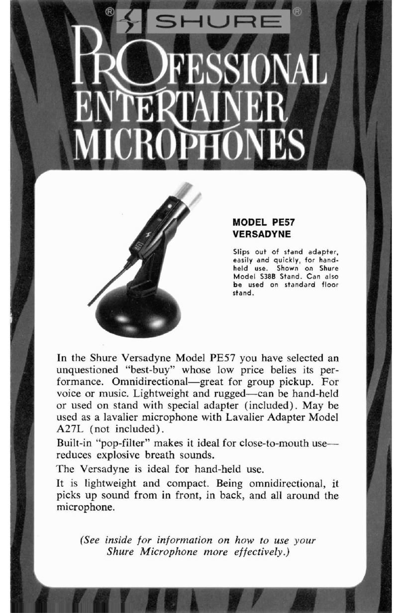 Shure Versadyne PE57 User manual