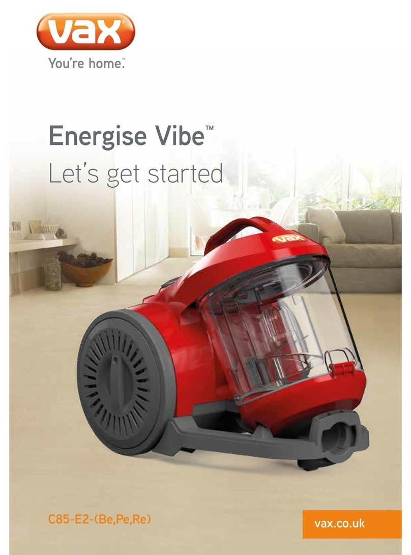 Vax Energise Vibe C85-E2-Be Installation instructions