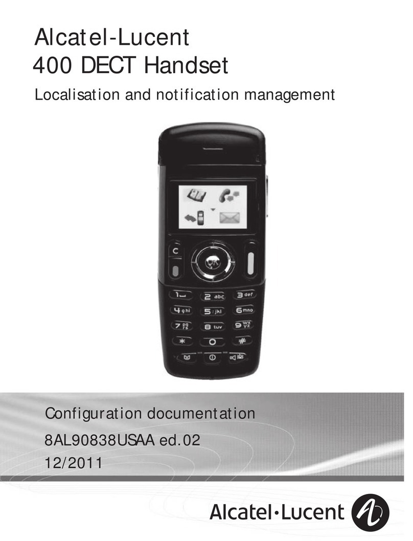 Alcatel-Lucent 400 DECT Localisation and notification management