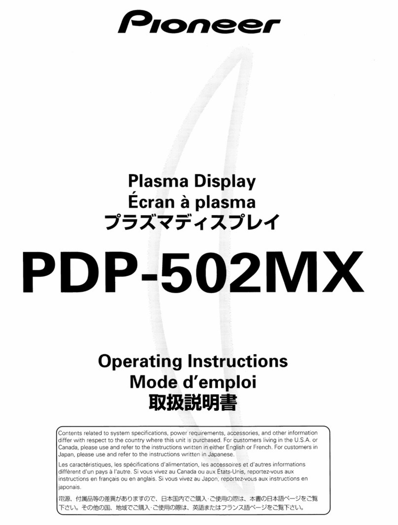 Pioneer PDP 502MX User manual Pioneer PDP 502MX User manual