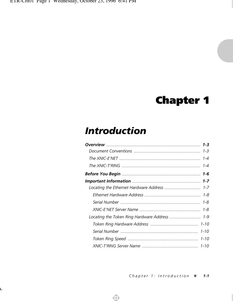Xerox XNIC-T'RING User manual