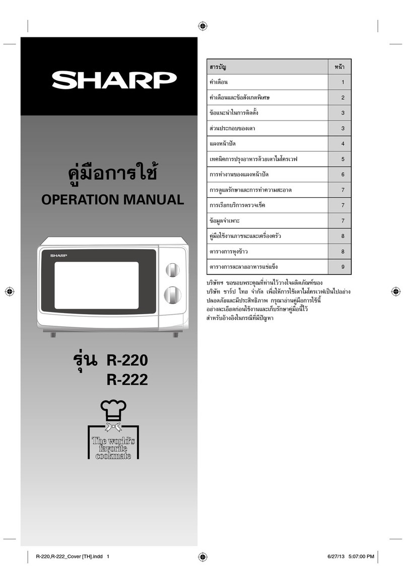 Sharp R-222 User manual