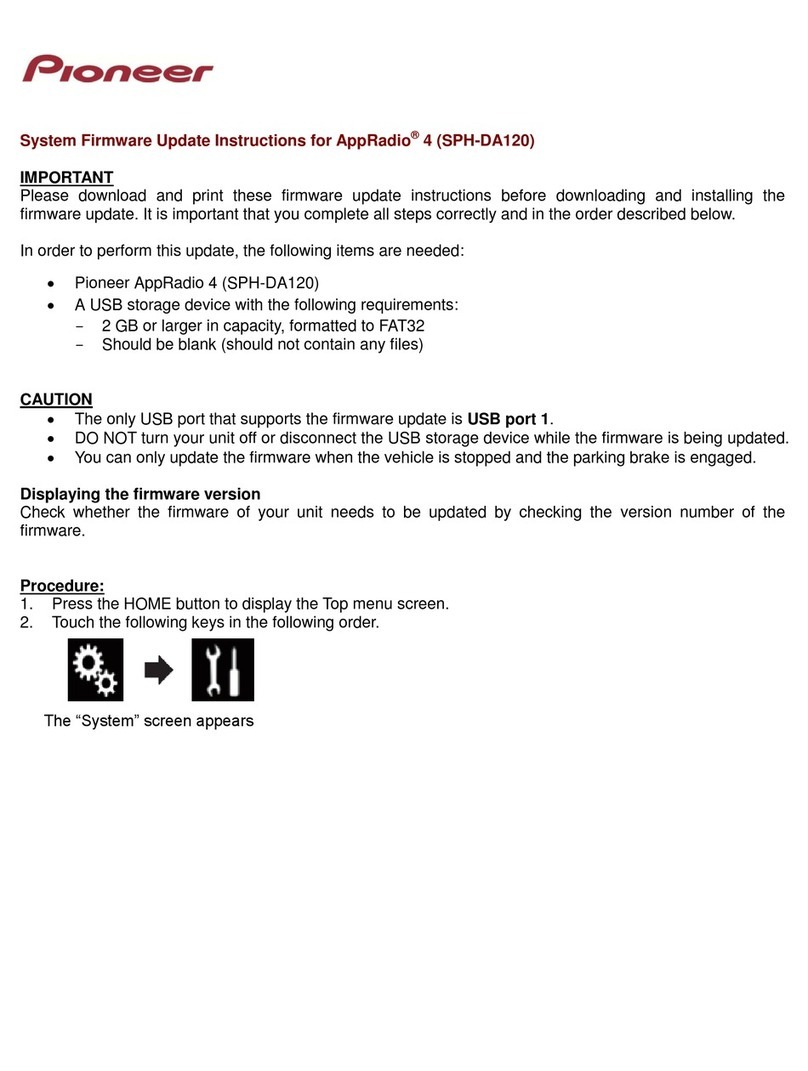 Pioneer AppRadio 4 Mounting instructions