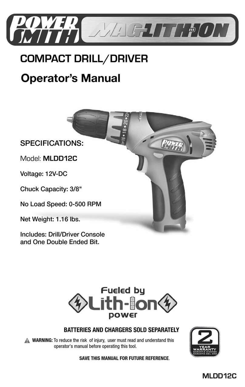 MAG Power Smith MLDD12C Operator's manual
