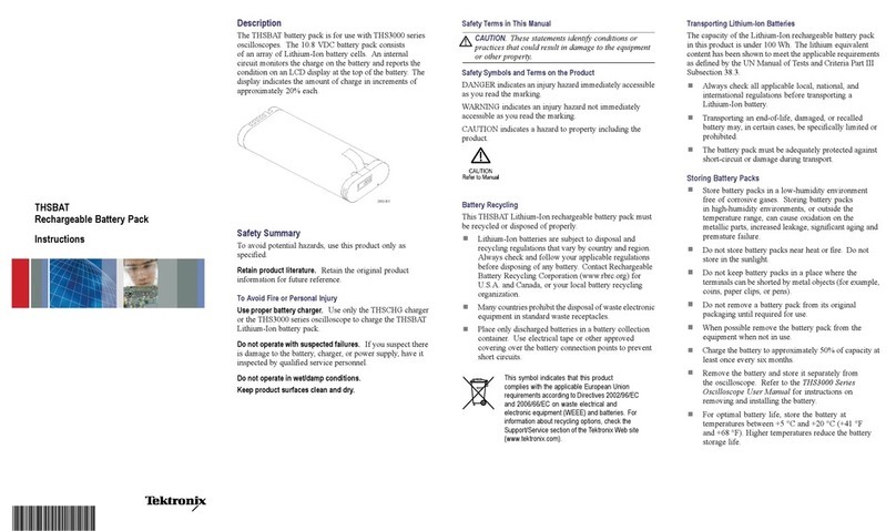 Tektronix THSBAT instructions