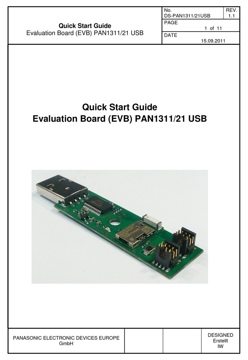 Panasonic PAN1311/21 USB quick start guide