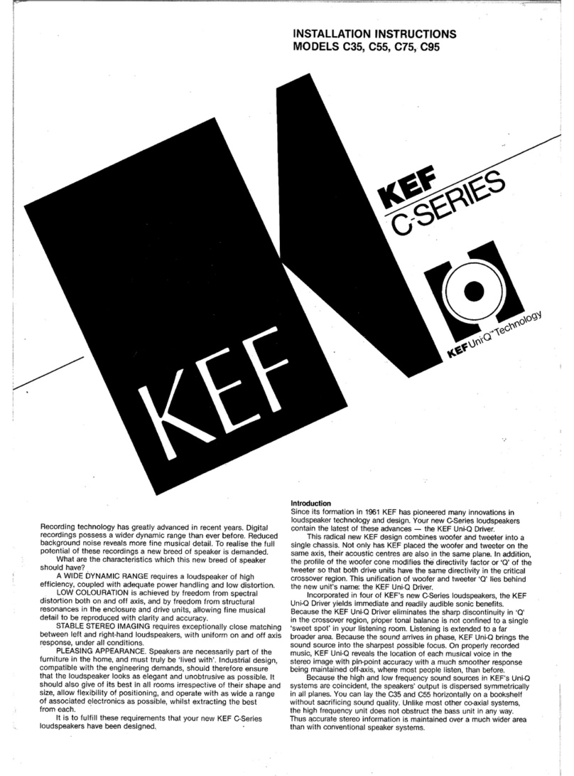 KEF C35 installation instructions