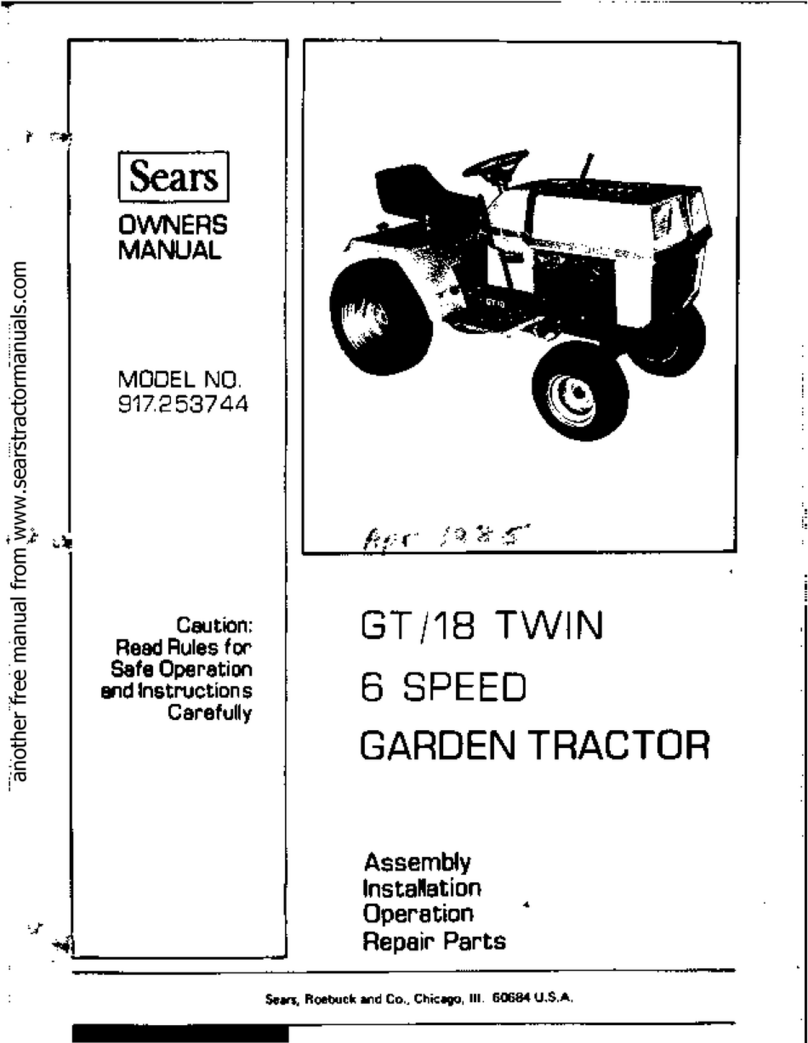 Sears GT/18 Twin owner's manual