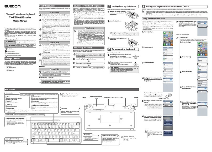 Elecom TK-FBM023E series User manual