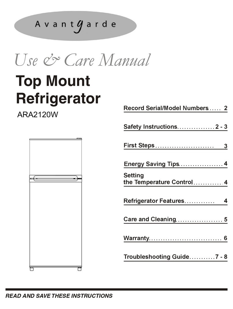 Avantgarde ARA2120W Use & care manual