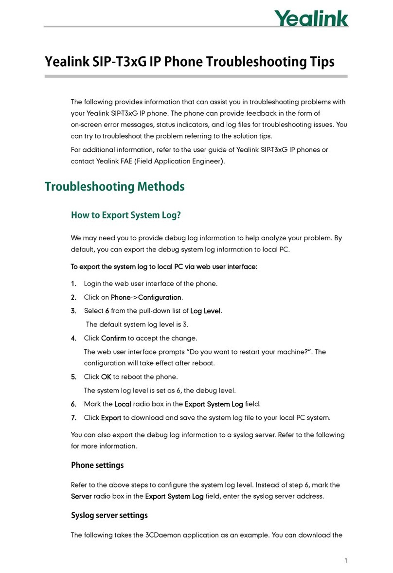 Yealink SIP-T3xG Programming manual