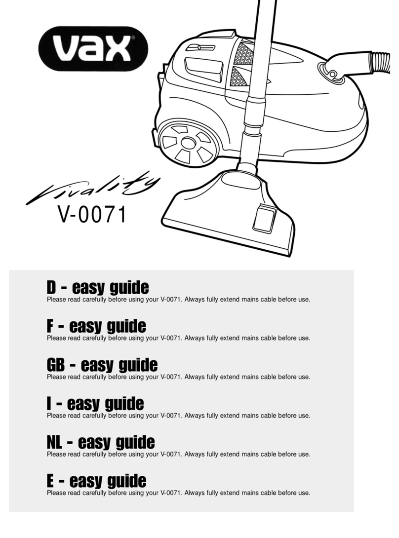 Vax Vivality V-0071 Product information sheet