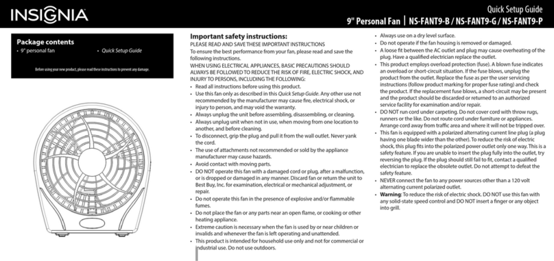 Insignia NS-FANT9-B User manual