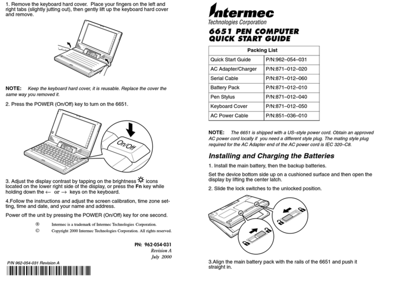 Intermec 6651 quick start guide