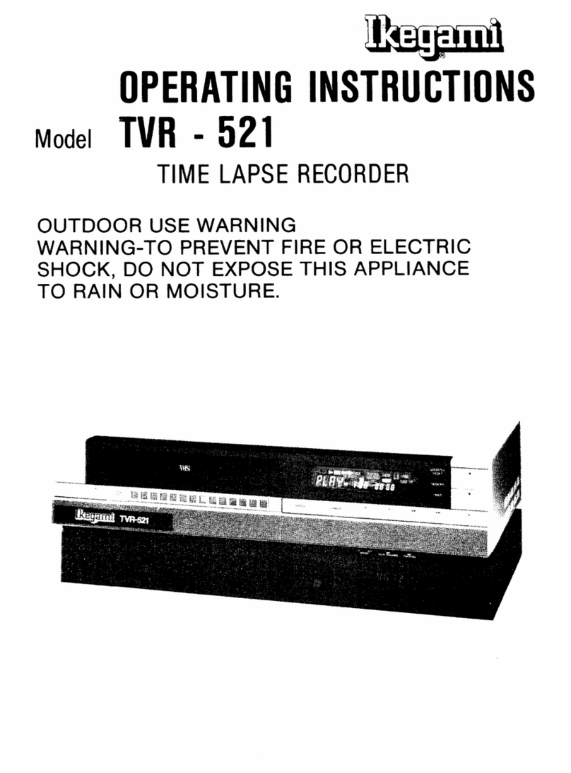 Ikegami TVR-521 operating instructions