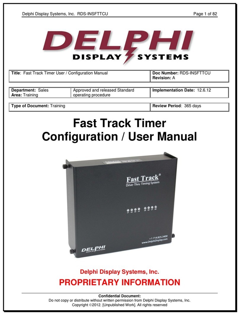 Delphi Display Systems RDS-INSFTTCU Configuration and user's guide Delphi Display Systems RDS-INSFTTCU Configuration and user's guide