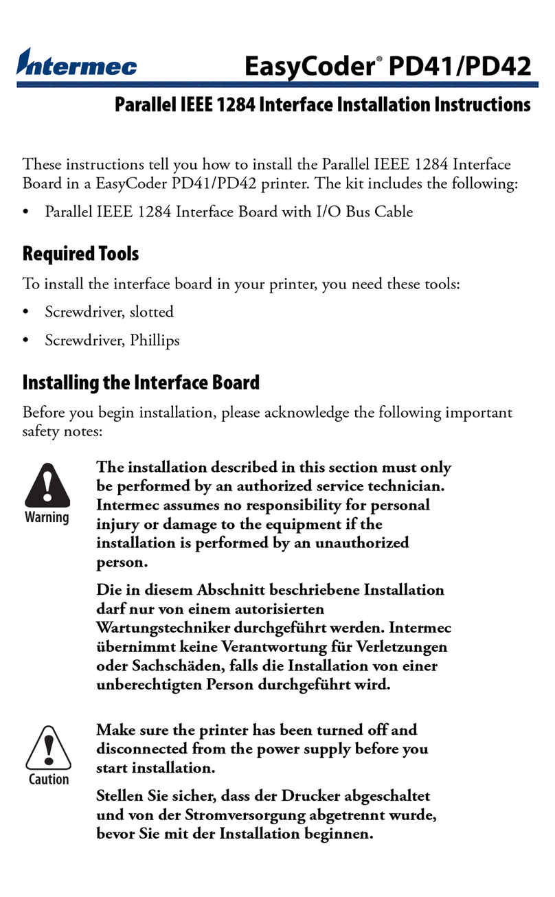 Intermec EasyCoder PD41 User manual Intermec EasyCoder PD41 User manual