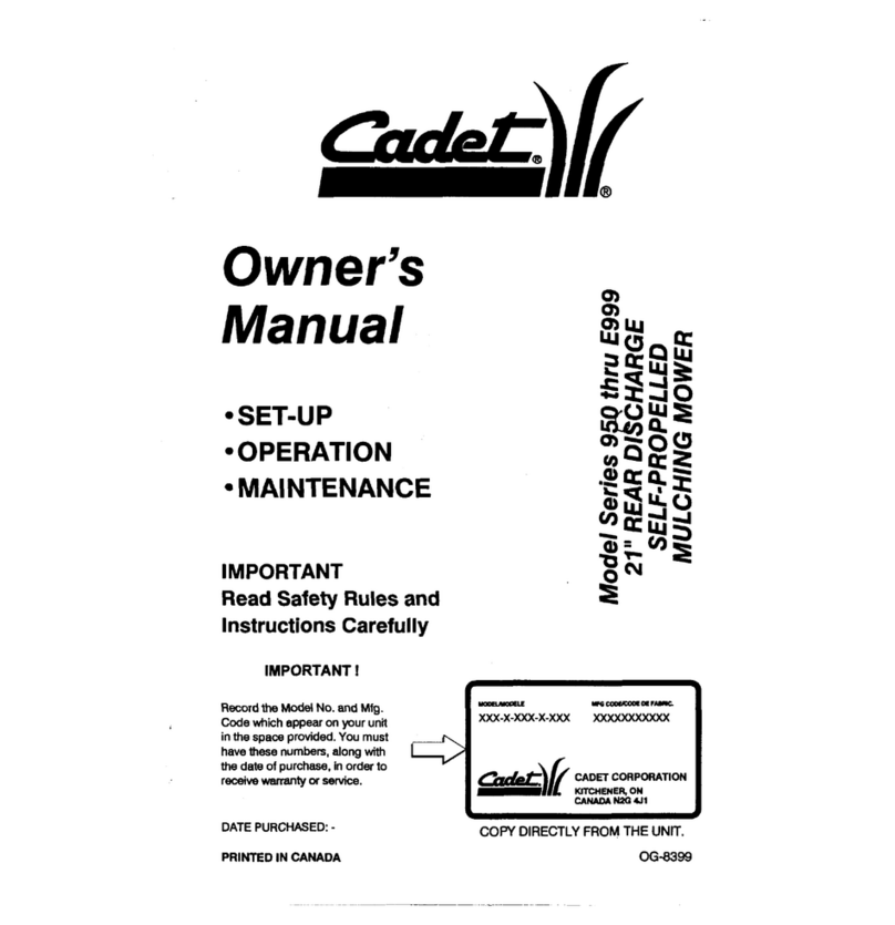 Cadet 950 User manual