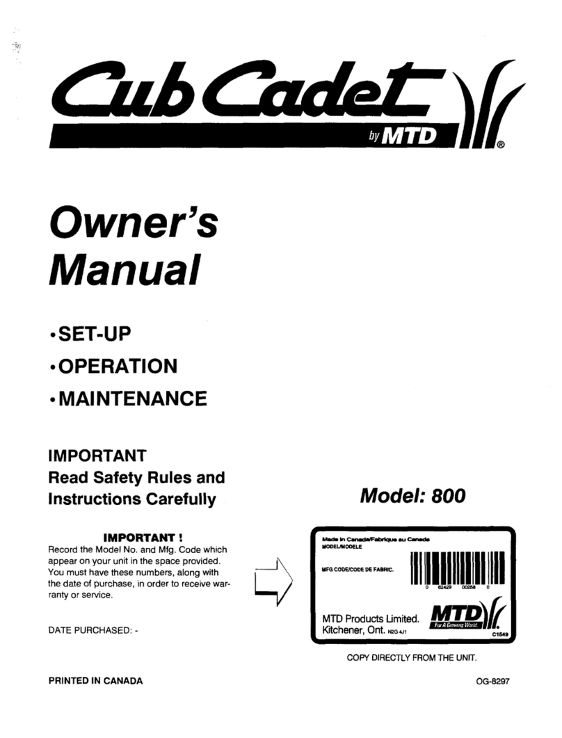 Cub Cadet Sportsman Forest 800 User manual Cub Cadet Sportsman Forest 800 User manual