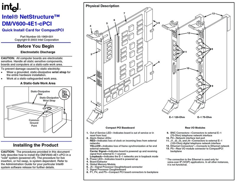 Intel NetStructure DM/V600-4E1-cPCI Instructions for use