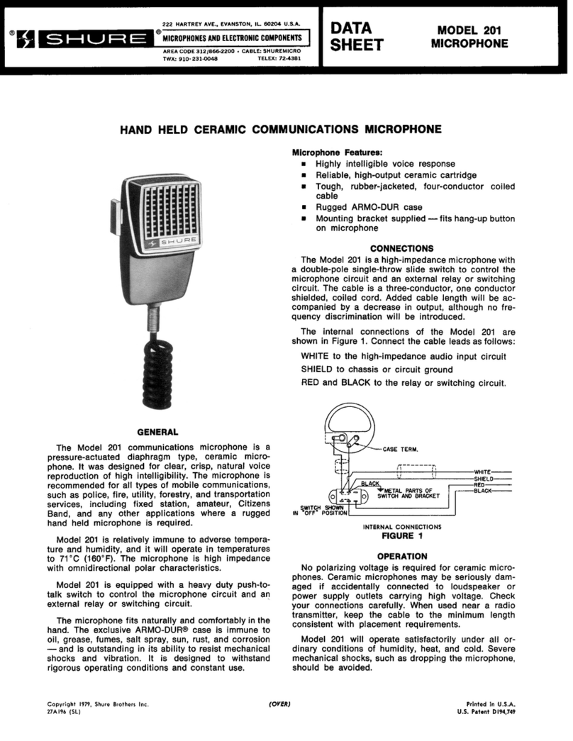 Shure 201 User manual